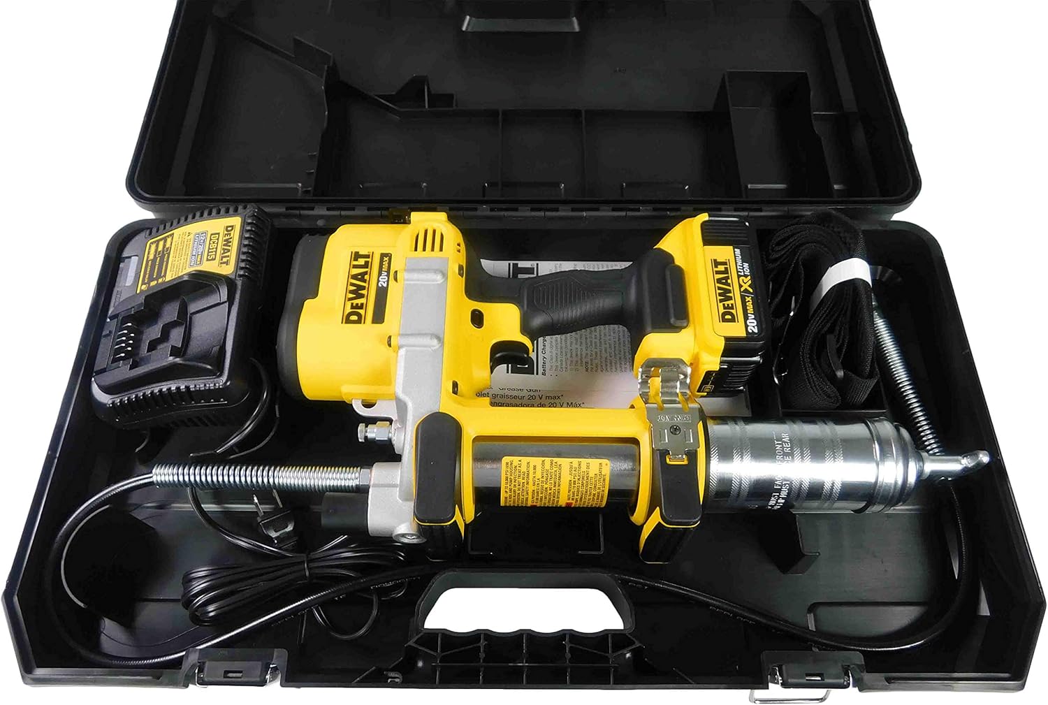DEWALT DCGG571M1 Kit de pistola de grasa de iones de litio de 20 voltios máx