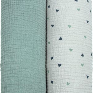 Manta de muselina para bebé, manta neutra para bebé, paquete de 2, salvia Manta de muselina para bebé, manta neutra para bebé, paquete de 2, salvia