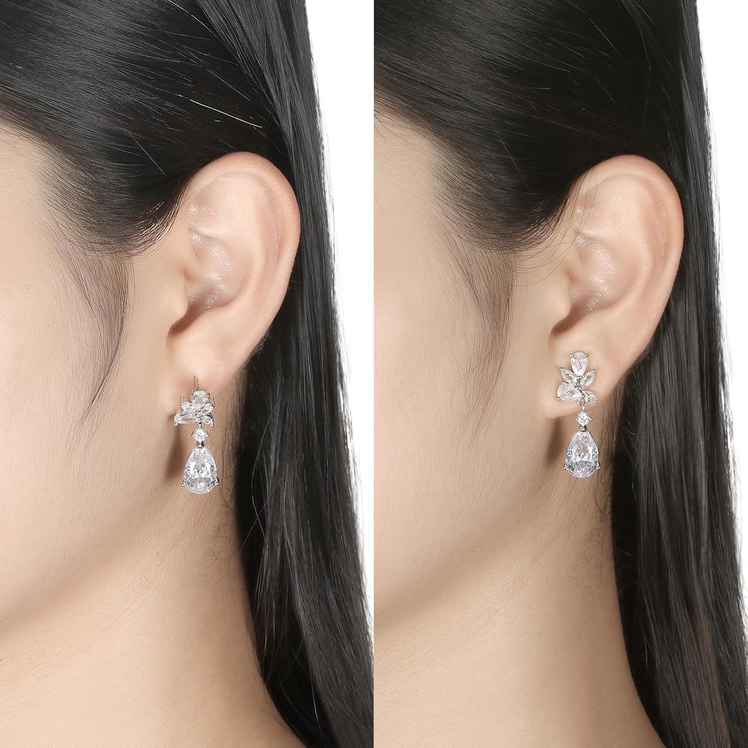 14 piezas de aretes de goma de silicona de oro de 18 quilates para tachuelas, orejas caídas, aretes pesados, respaldos transparentes y cómodos, con