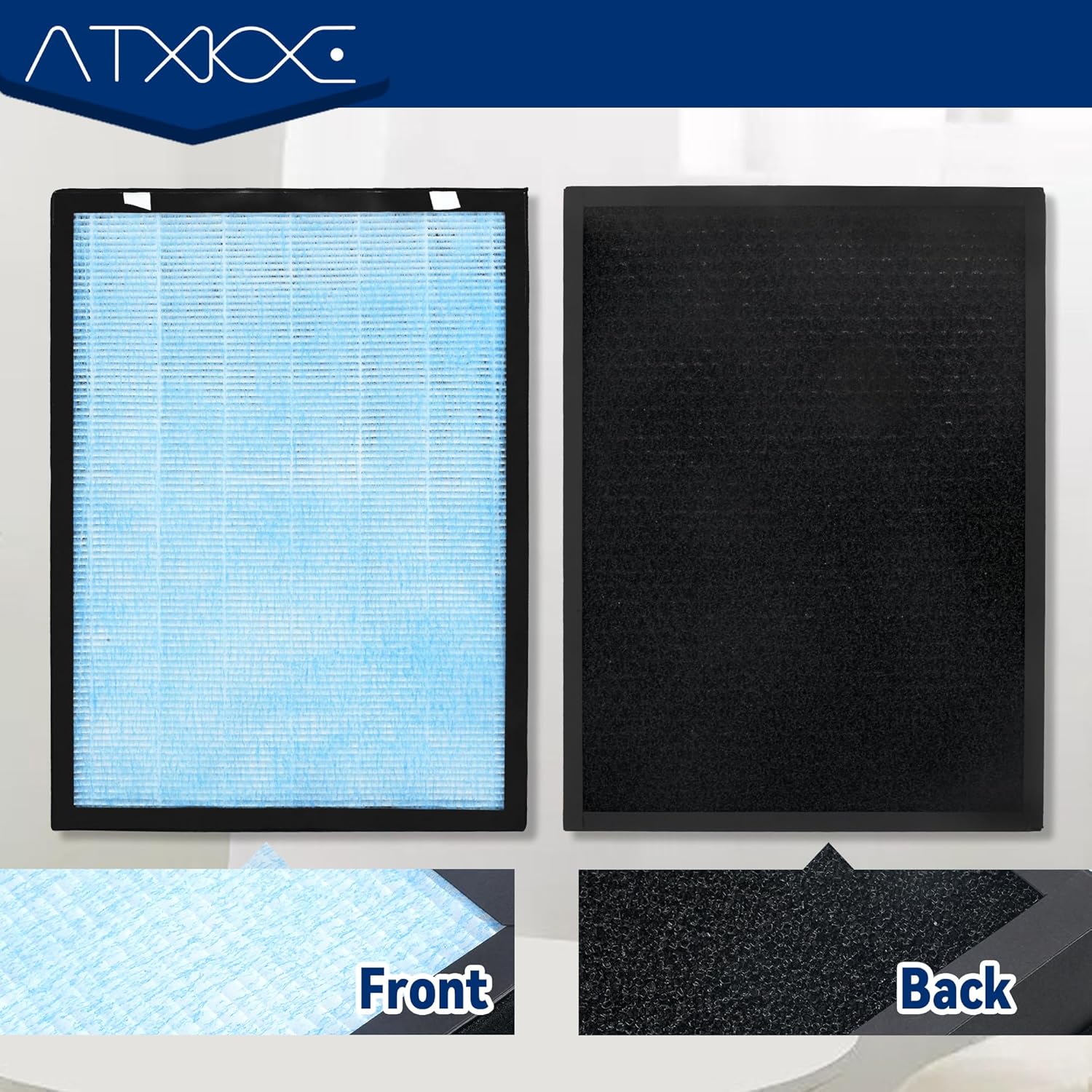 ATXKXE HSP002 Filtro de repuesto compatible con filtro purificador de aire HATHASPACE HSP002, paquete de 2