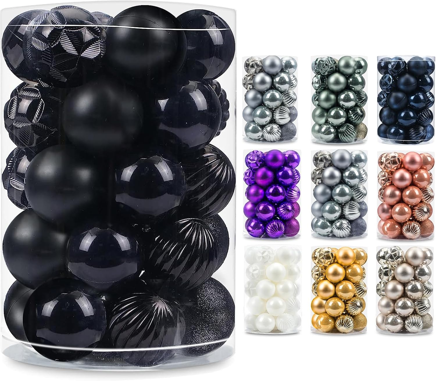 AMS – Bola de Navidad con miniadornos exquisitos, bolas coloridas, decoraciones colgante