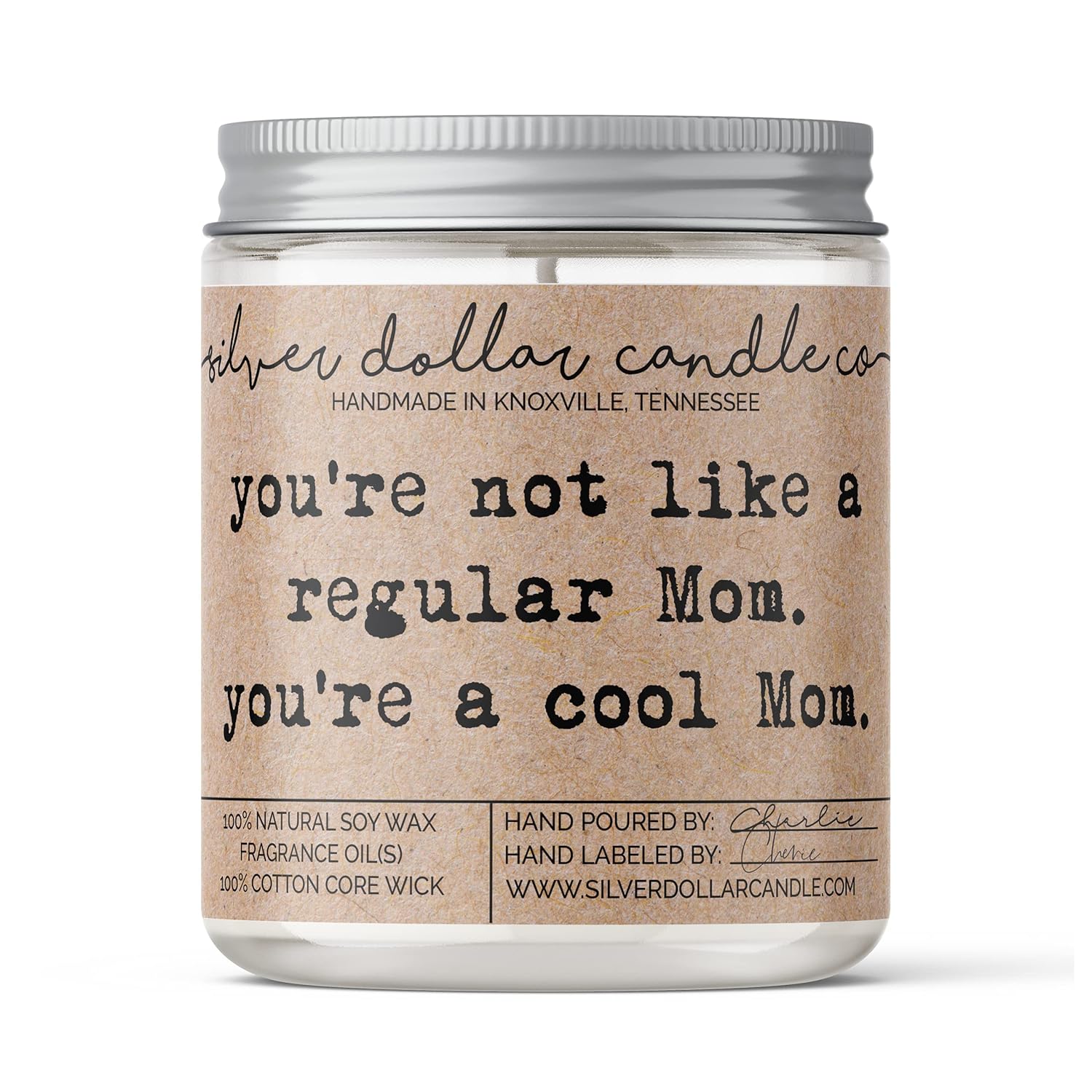‘You’re a Cool Mom’ Candle – 9oz Hand-Poured Soy Wax with 24 Unique Scents – Eco-Friendly, Long-Lasting Aroma for Home – Ideal for Moms, Humorous &