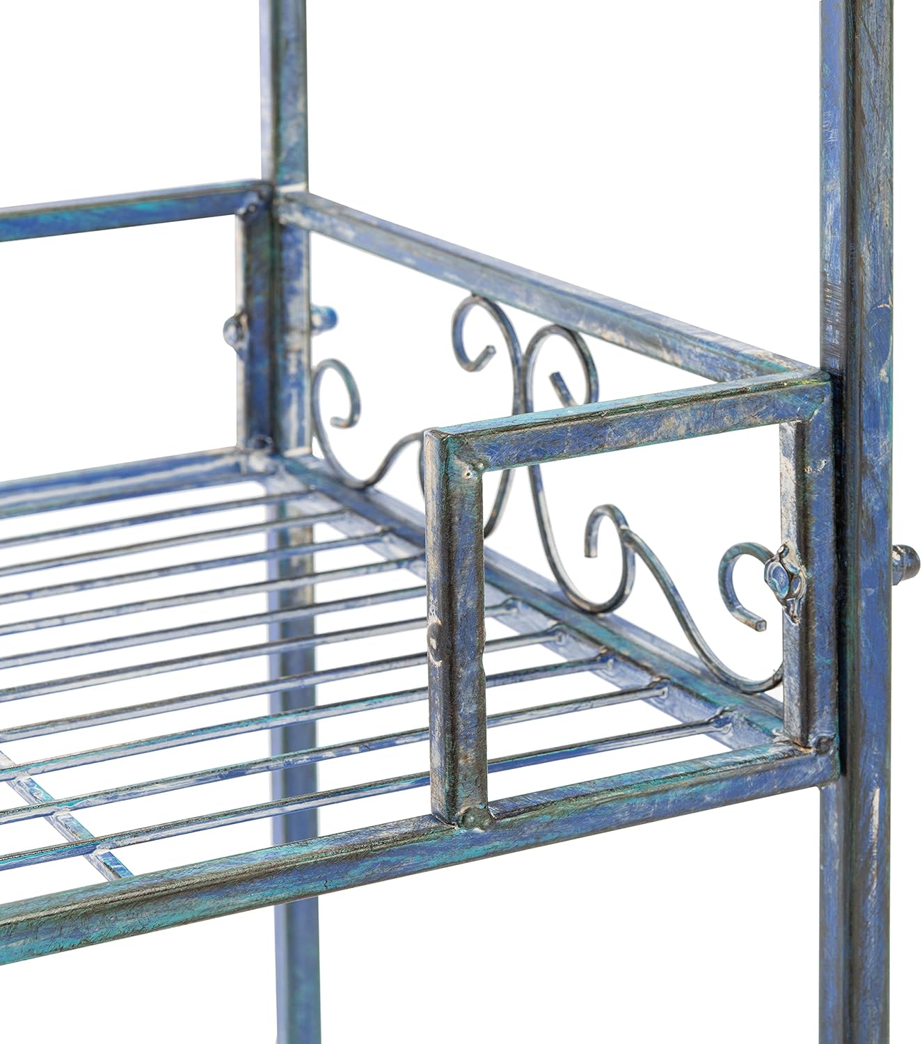 Safavieh PAT5006C-Outdoor Collection Noreen – Estantería victoriana de 3 niveles, color azul musgo