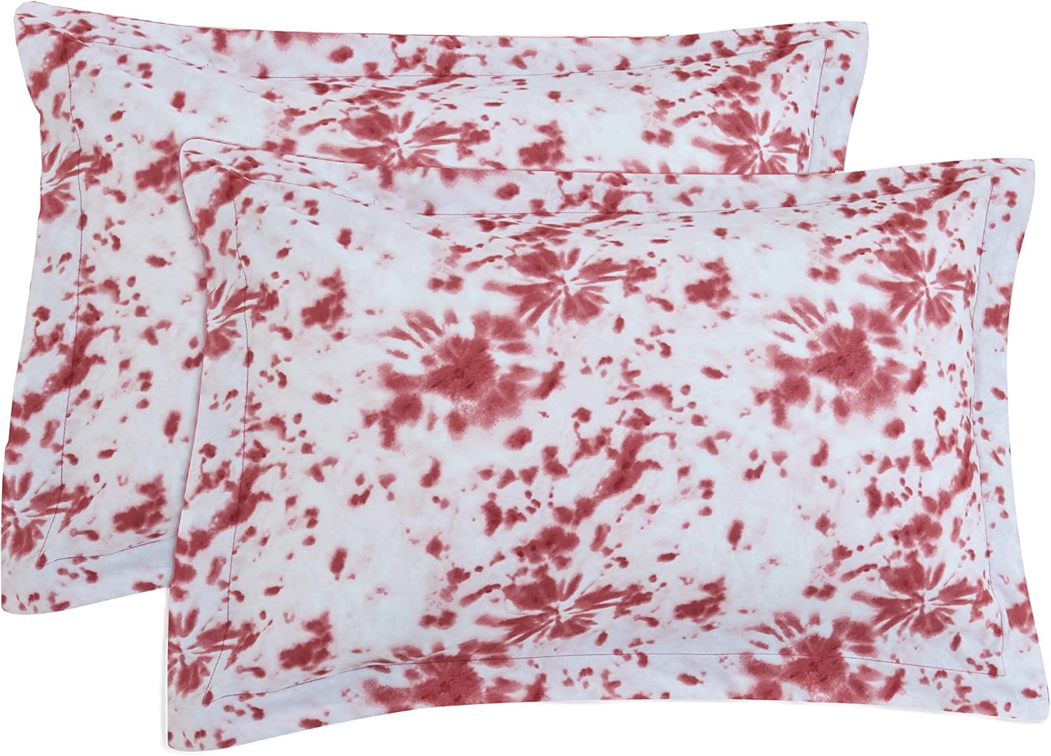 Elegant Comfort Juego de edredón reversible de 10 piezas, estampado de teñido anudado, almohada decorativa y sábana bajera con bolsillos