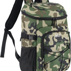 WOLT Mochila enfriadora, 24 latas aisladas, a prueba de fugas, ligera y suave, enfriador de camping, enfriador de playa de gran capacidad, mochila WOLT Mochila enfriadora, 24 latas aisladas, a prueba de fugas, ligera y suave, enfriador de camping, enfriador de playa de gran capacidad, mochila