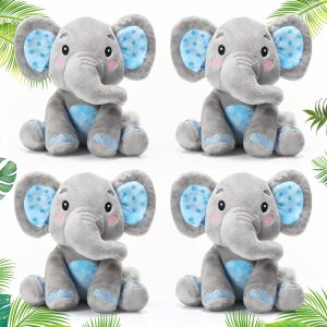 Libima 4 piezas de animales de peluche de elefante pequeño a granel de 6 pulgadas, lindos elefantes de peluche suaves para niños y niñas, Libima 4 piezas de animales de peluche de elefante pequeño a granel de 6 pulgadas, lindos elefantes de peluche suaves para niños y niñas,