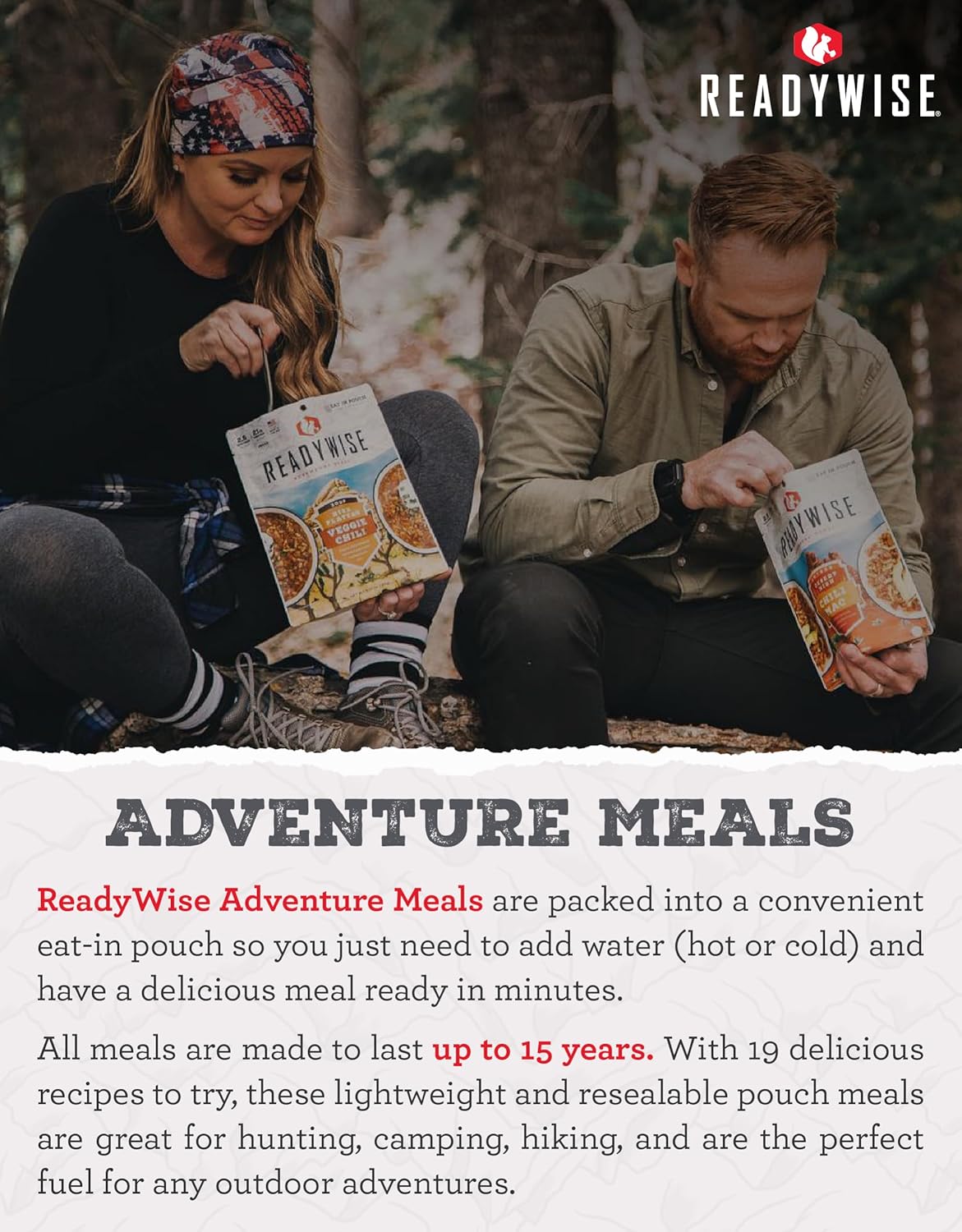 ReadyWise – Multigrano de arándano y coco (6 unidades), alimentos liofilizado para viajes de mochilero y campamentos, 15 porciones, producto vegano