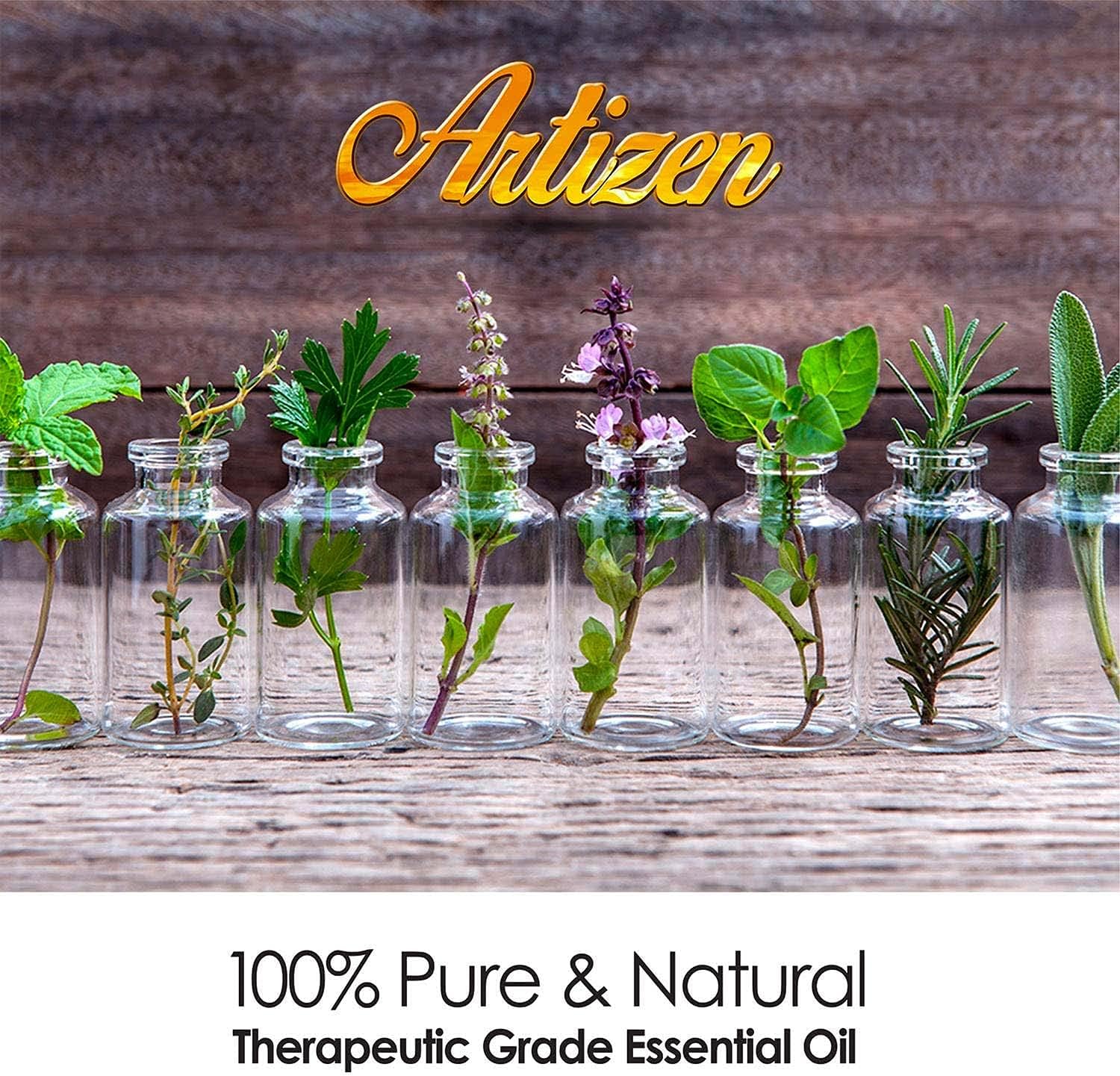Aceite esencial Artizen (100% puro y natural, sin diluir) de calidad terapéutica, botella gigante. Ideal para aromaterapia, relajación, terapia para