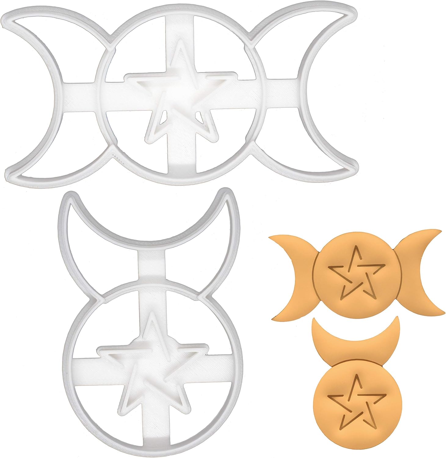Juego de 2 cortadores de galletas – Triple Diosa y Dios cornudo, 2 piezas – Bakerlogy
