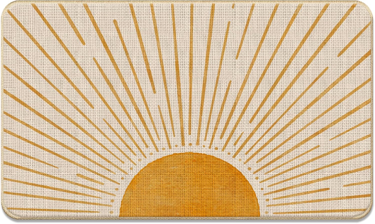 DOTAIN Tapete bohemio de mediados de siglo, tapete rústico para puerta de sol, para casa de campo, entrada, puerta delantera, porche, decoración de