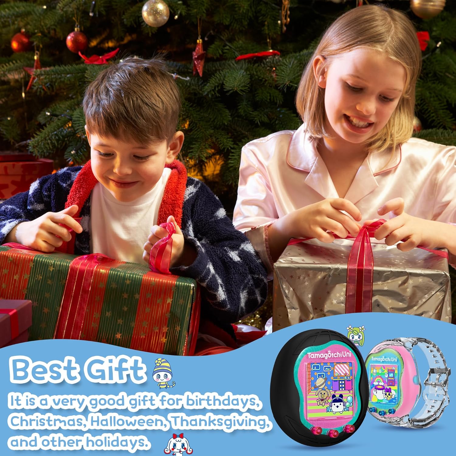 Paquete de 2 fundas para Tamagotchi Uni, funda de silicona + funda protectora de TPU para Tamagotchi Uni Interactive Virtual Pet Game Machine (negro