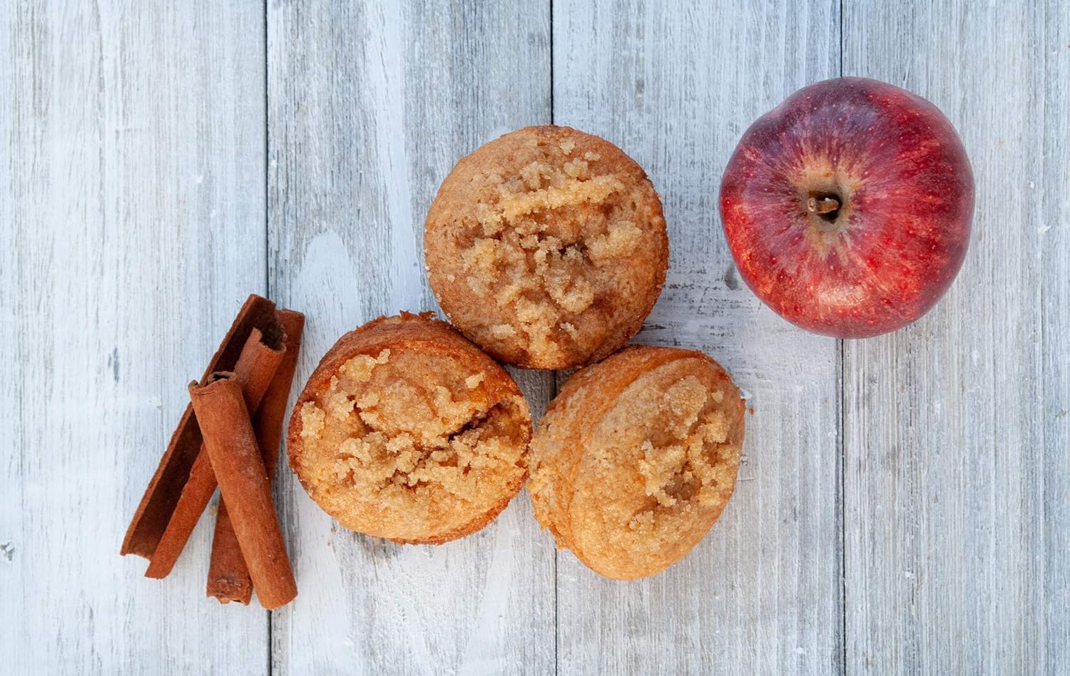 Muffin o mezcla de pan Crumble de manzana y canela sin gluten
