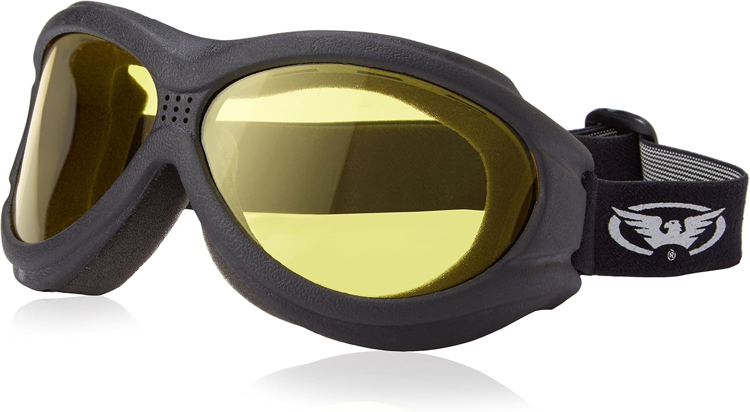 Hot Leathers Big Ben – Gafas de motociclista amarillas para motociclista, lentes antivaho