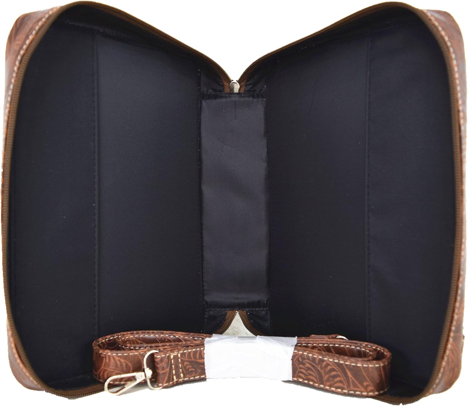 Funda de la Biblia con versículo bordado de estilo occidental para mujer, bolsa de mensajero con correa extra