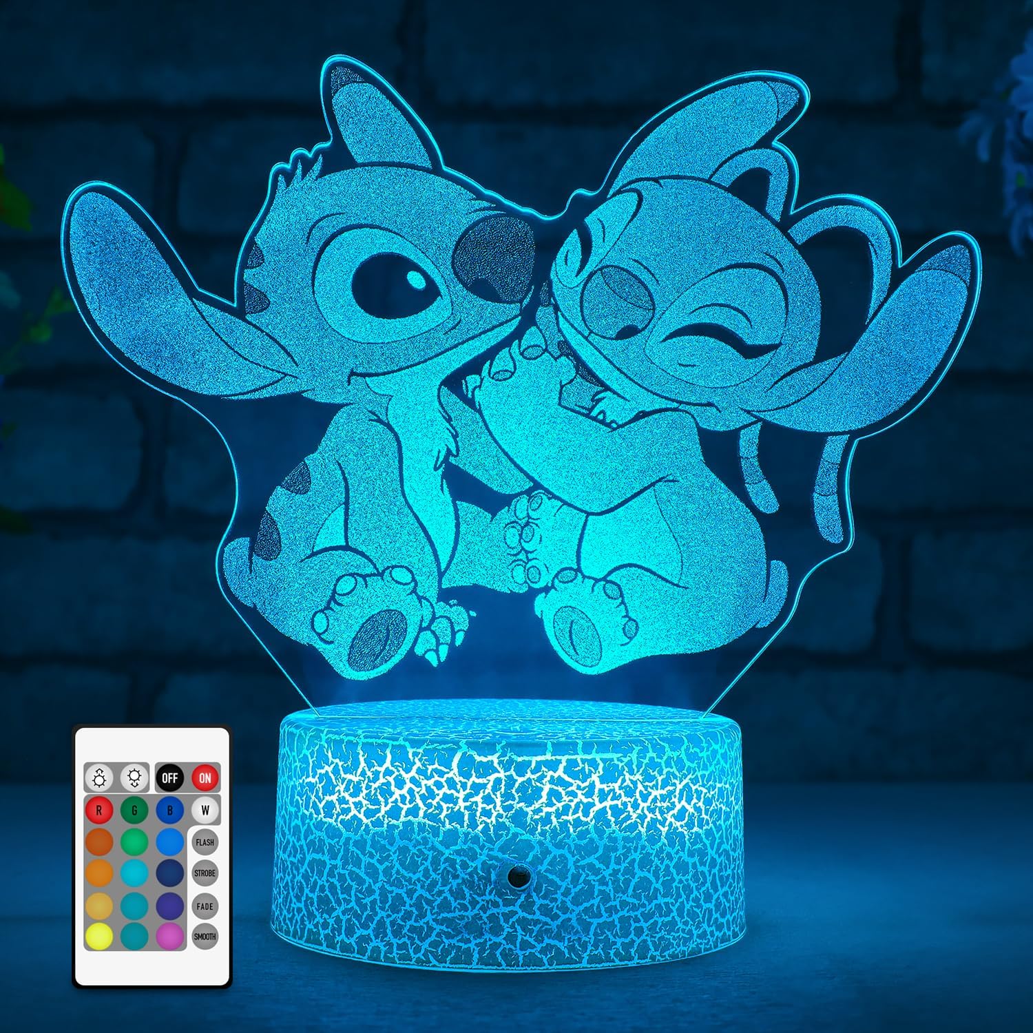 Lámpara de puntada, luz nocturna de puntada, regalos de puntada, luz de puntada, con control remoto y táctil inteligente, lámpara regulable, regalo