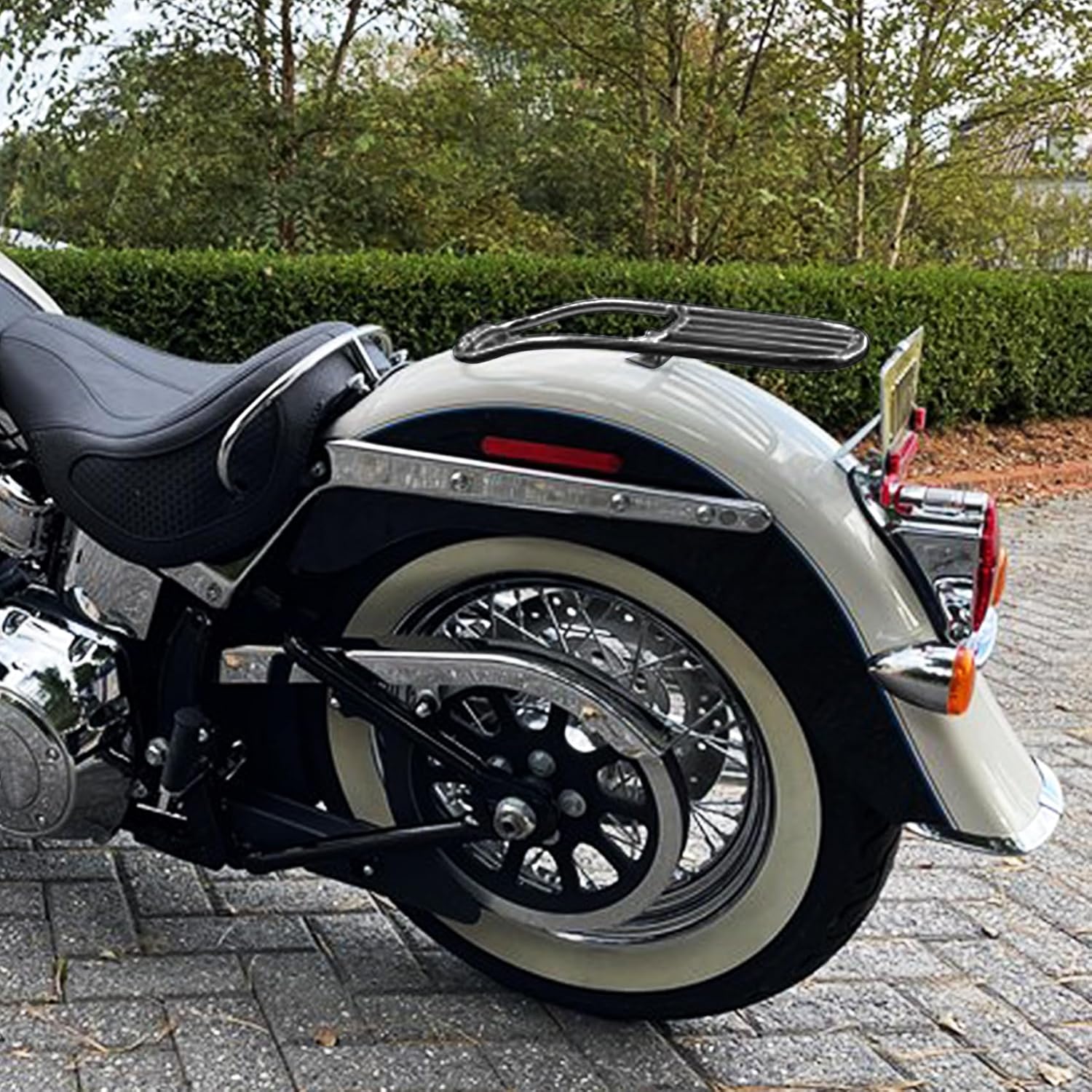 TCT-MOTORPARTS Kit de montaje de portaequipajes para guardabarros trasero para Harley Softail Deluxe FLSTN 2005-2017