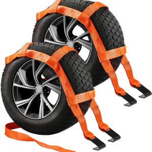 Partsam Correas para cesta de remolque  Paquete de 2 unidades equipadas con ganchos planos, sistema de correas de rueda de automóvil, red de Partsam Correas para cesta de remolque  Paquete de 2 unidades equipadas con ganchos planos, sistema de correas de rueda de automóvil, red de