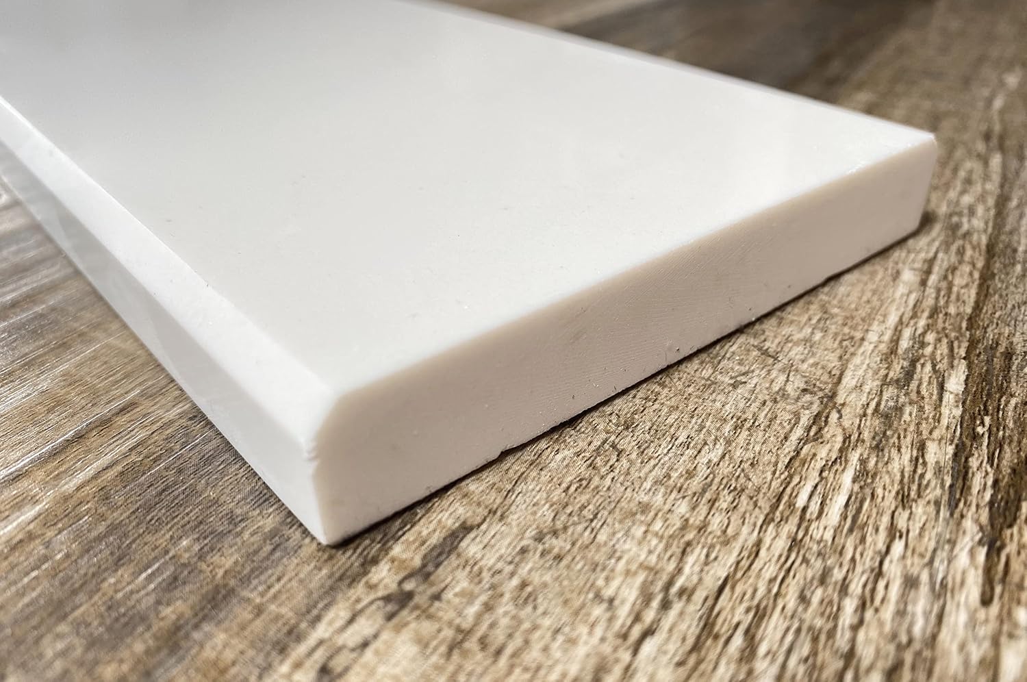 Sillín de umbral de piso de mármol blanco sólido pulido, para acera de ducha, protector contra salpicaduras de tocador de baño, alféizar de ventana,