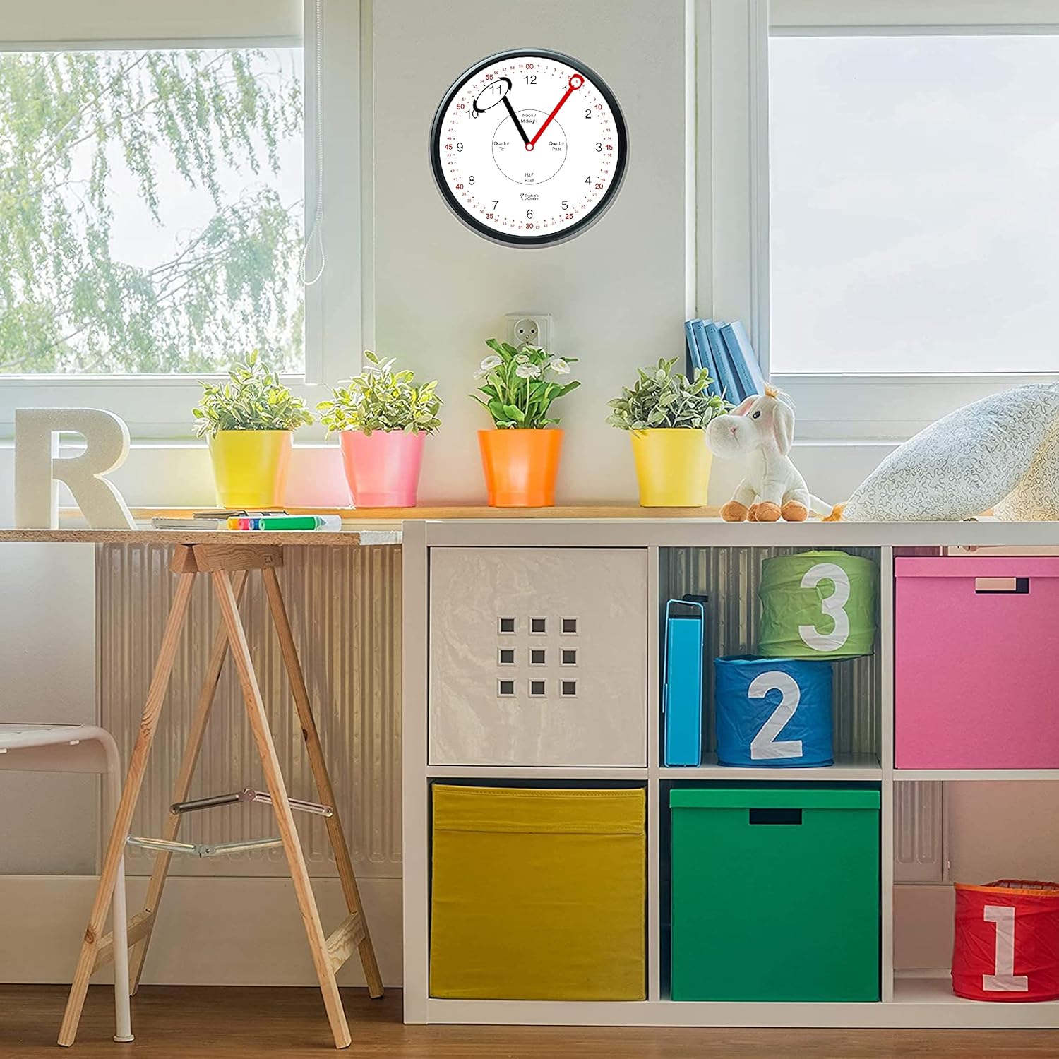 Teacher’s Choice Reloj de pared educativo