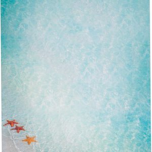 Starfish in the Sand Beach Papel estacionario 60 hojas Papel de impresora tropical con membrete oceánico para invitaciones de fiesta, anuncios, Starfish in the Sand Beach Papel estacionario 60 hojas Papel de impresora tropical con membrete oceánico para invitaciones de fiesta, anuncios,