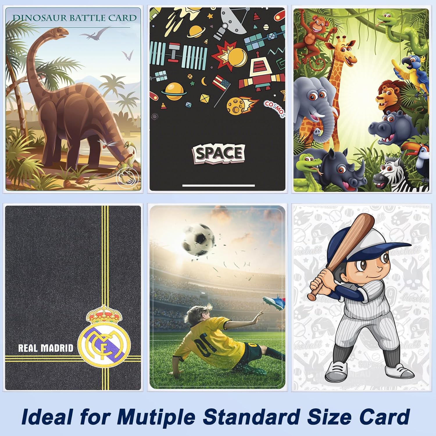 100 fundas transparentes para tarjetas intercambiables, fundas de plástico suave para tarjetas de béisbol, tarjetas deportivas, tarjetas de juego