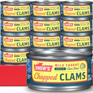 Snow’s Wild Clams enlatadas, 6.5 onzas (paquete de 12) 0.18 oz de proteína, sin gluten, 99% libre de grasa para recetas Snow’s Wild Clams enlatadas, 6.5 onzas (paquete de 12) 0.18 oz de proteína, sin gluten, 99% libre de grasa para recetas