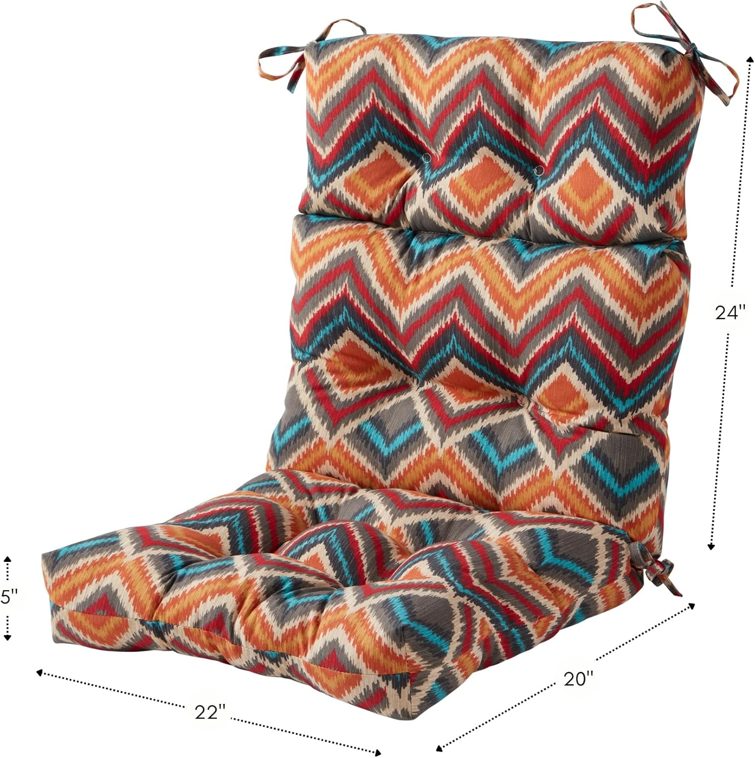 Greendale Home Fashions – Cojín para asiento y respaldo de silla de exterior