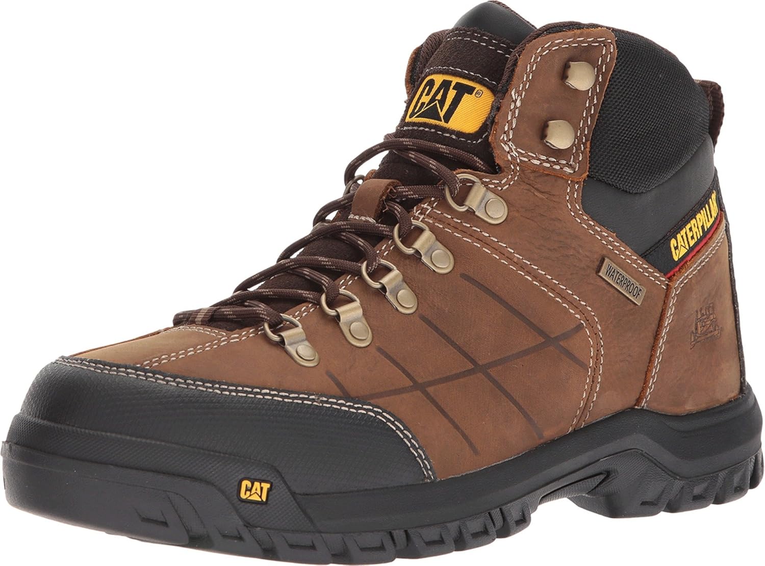 Cat Footwear Botas de trabajo impermeables con punta suave para hombre