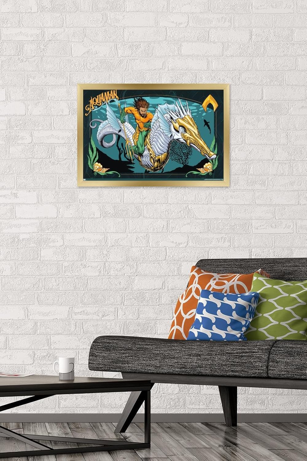 Trends International DC Comics Movie Aquaman y el Reino Perdido – Póster de pared con ilustración de Aquaman, 14.72 x 22.37 pulgadas, versión