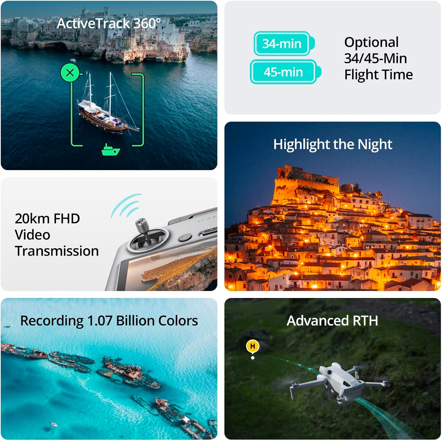 Mini 4 Pro Drone Fly More Combo, paquete con soporte de cordón, 2 tarjetas de memoria de 128 GB y plan de 2 años DJI Care Refresh, bandeja de