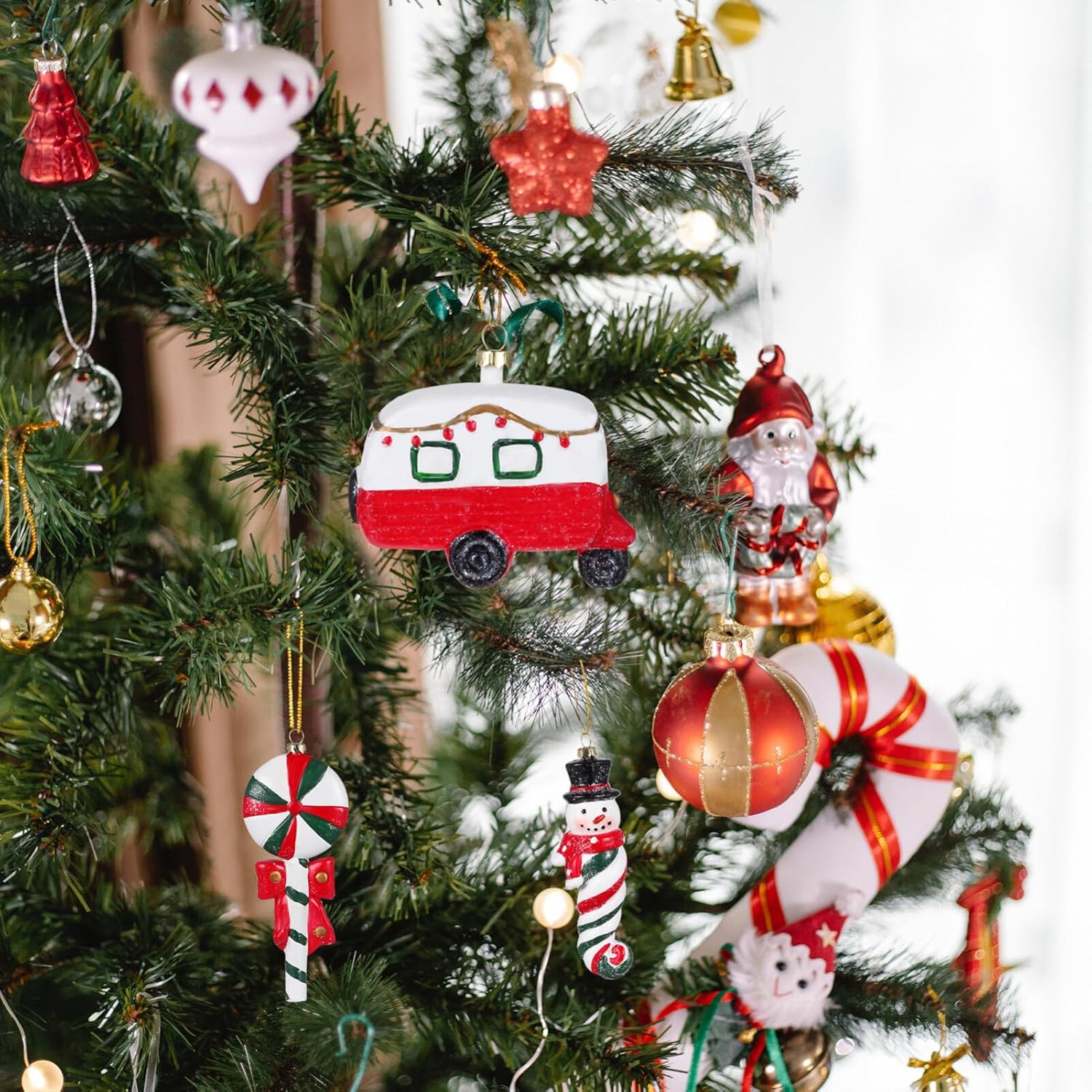 3 piezas de decoración de árboles de Navidad, piruletas colgantes de bastón de caramelo para decoración de árbol de Navidad