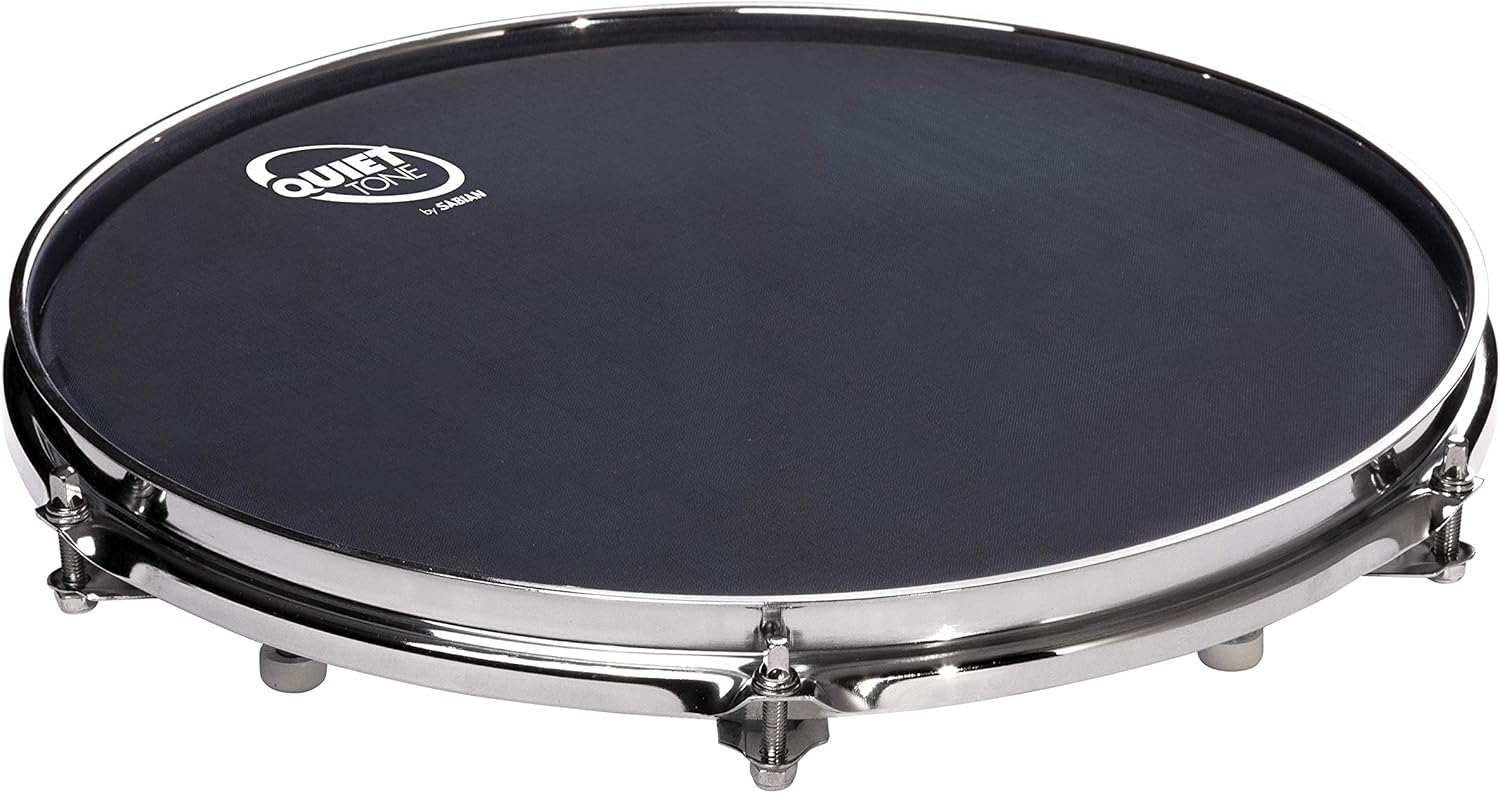 Sabian Almohadilla de práctica de malla silenciosa de 10 pulgadas, negro, (QTM10)