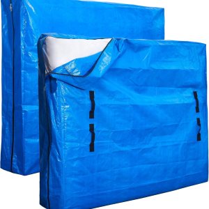 Funda de colchón para mudanzas tamaño Queen, paquete de 2, bolsa de colchón para mudanza y almacenamiento con 8 asas, cierre de cremallera doble, Funda de colchón para mudanzas tamaño Queen, paquete de 2, bolsa de colchón para mudanza y almacenamiento con 8 asas, cierre de cremallera doble,
