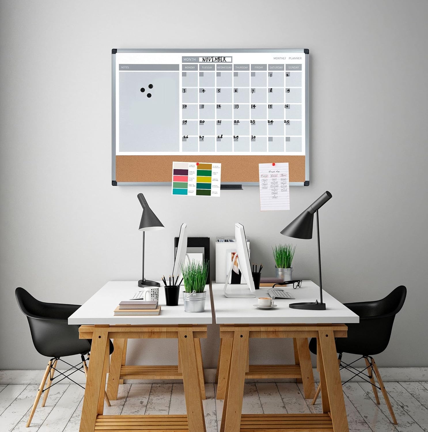 MasterVision 3-en-1Calendario seco, Blanco