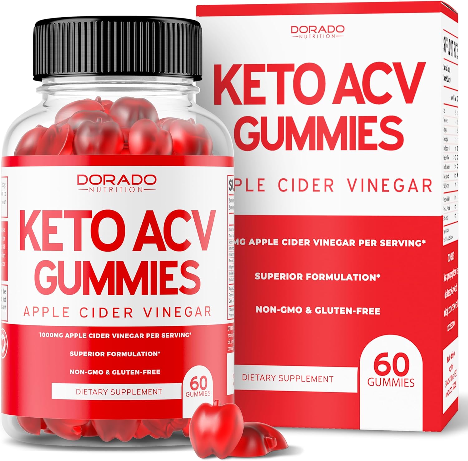 Keto ACV Gummies (60 unidades) Fórmula avanzada para perder peso y gomitas de carbón activado (60 unidades) apoyo saludable de desintoxicación y