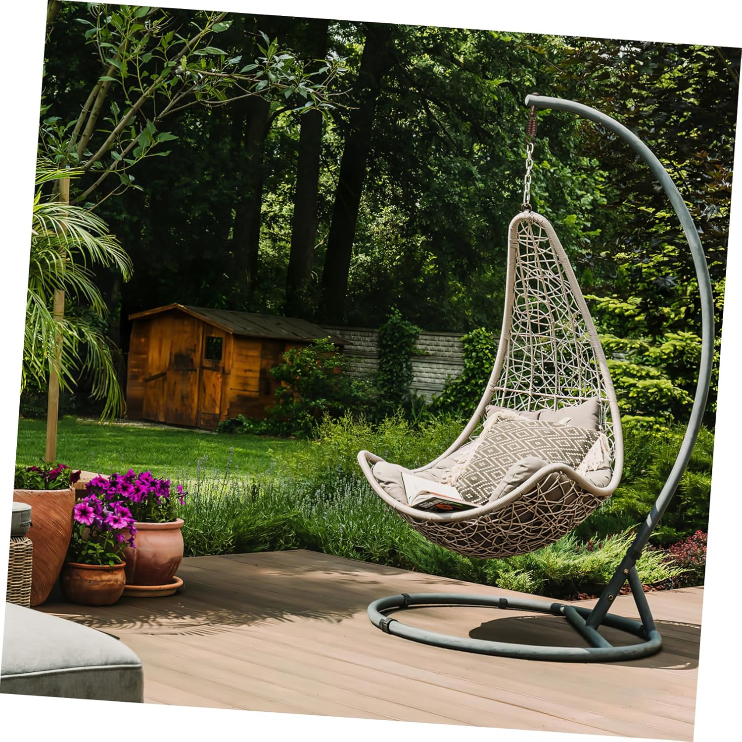 Sosoport Juego de 2 juegos de resorte con gancho colgante para silla colgante, hamaca de resorte, silla de patio, kit de estiramiento, hamaca al