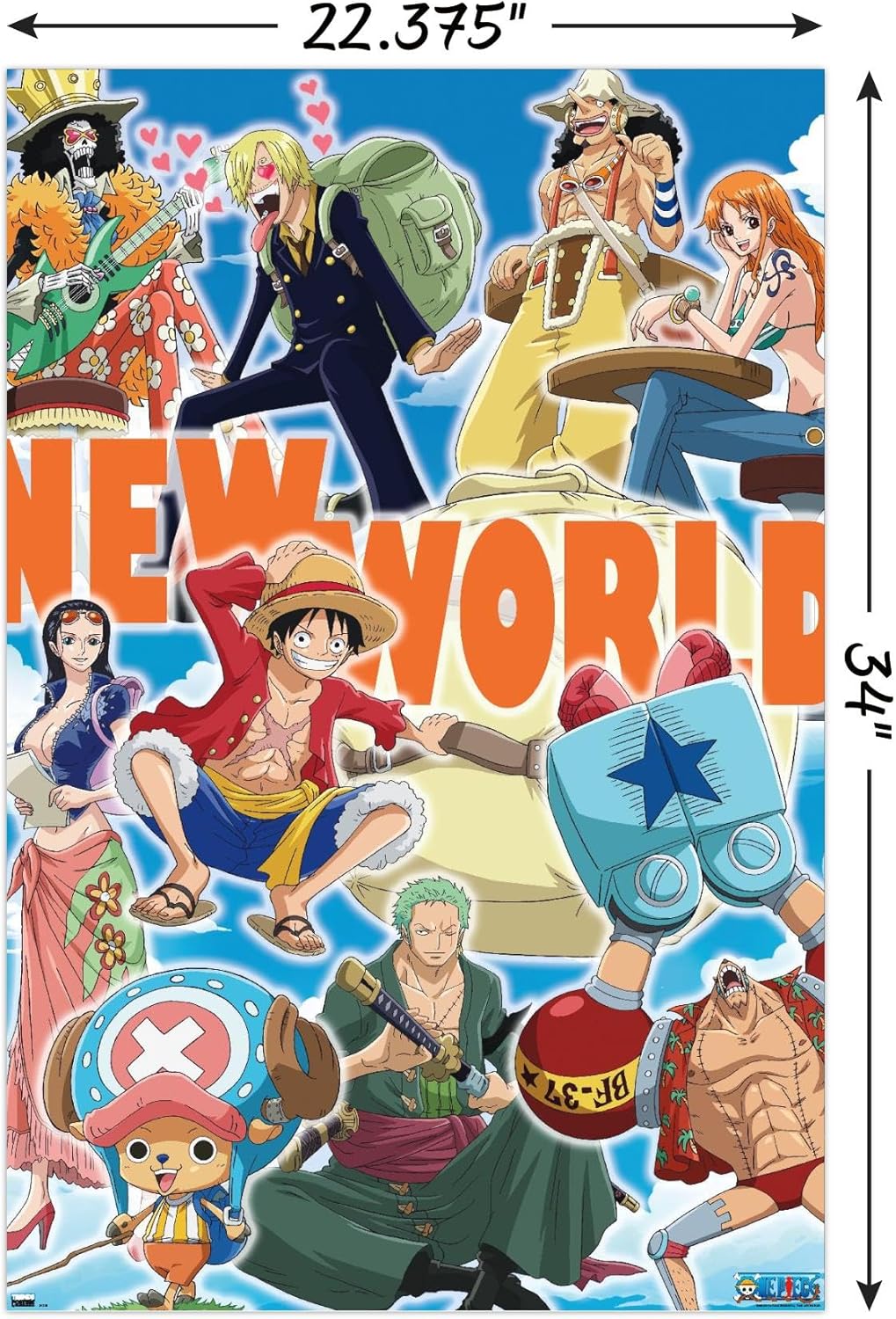 Trends International One Piece – Póster de pared del Nuevo Mundo