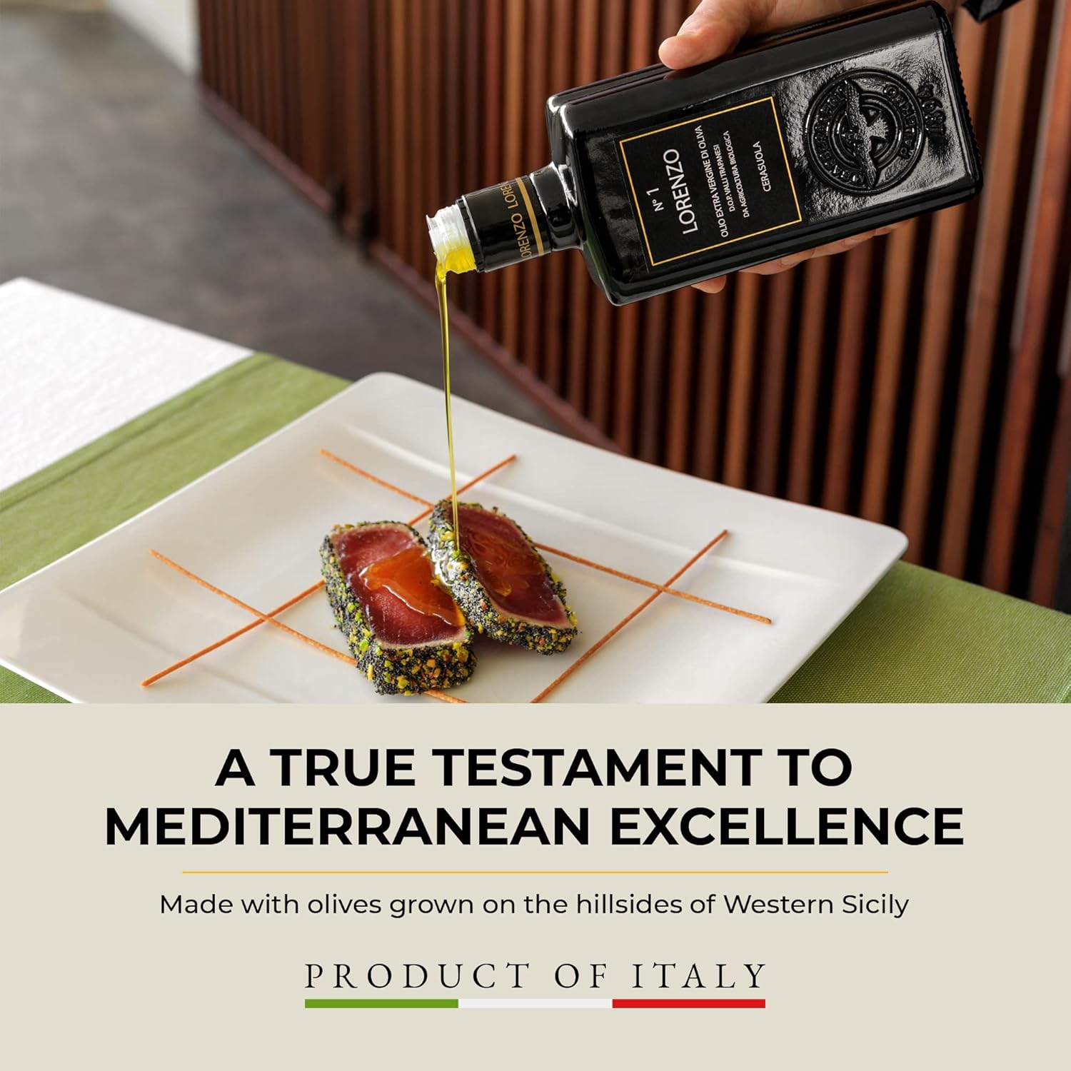 Barbera Lorenzo #1 Aceite de oliva virgen extra orgánico DOP Valli Trapanesi, aceite de oliva siciliano auténtico extraído en frío, aceite de oliva