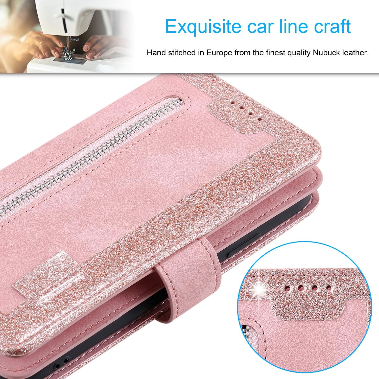 Furiet Funda tipo cartera para Google Pixel 6A 5G 2022, estilo retro, mate, 9 ranuras para tarjetas, funda de bolsillo con cremallera, cierre