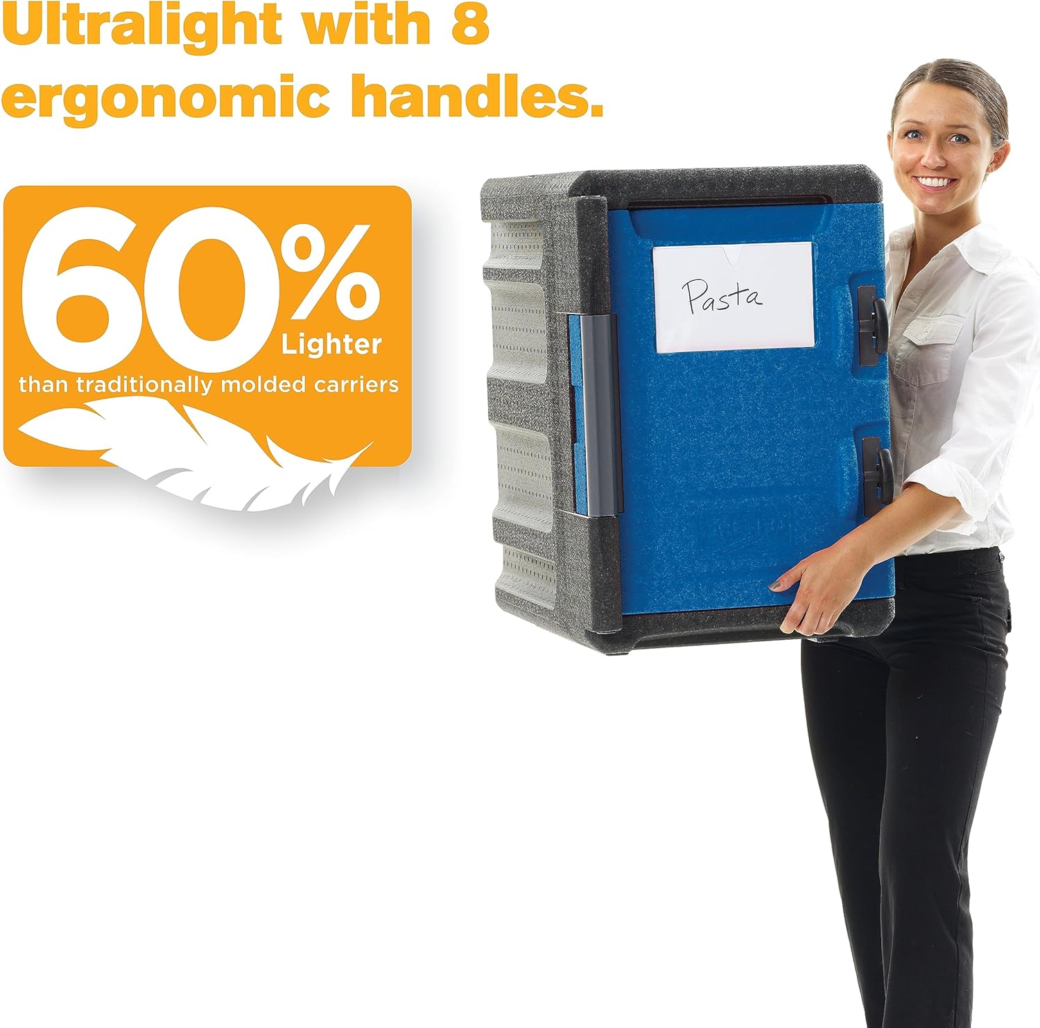 METRO Mightylite ML400-BU – Transportador aislado de carga frontal, color azul