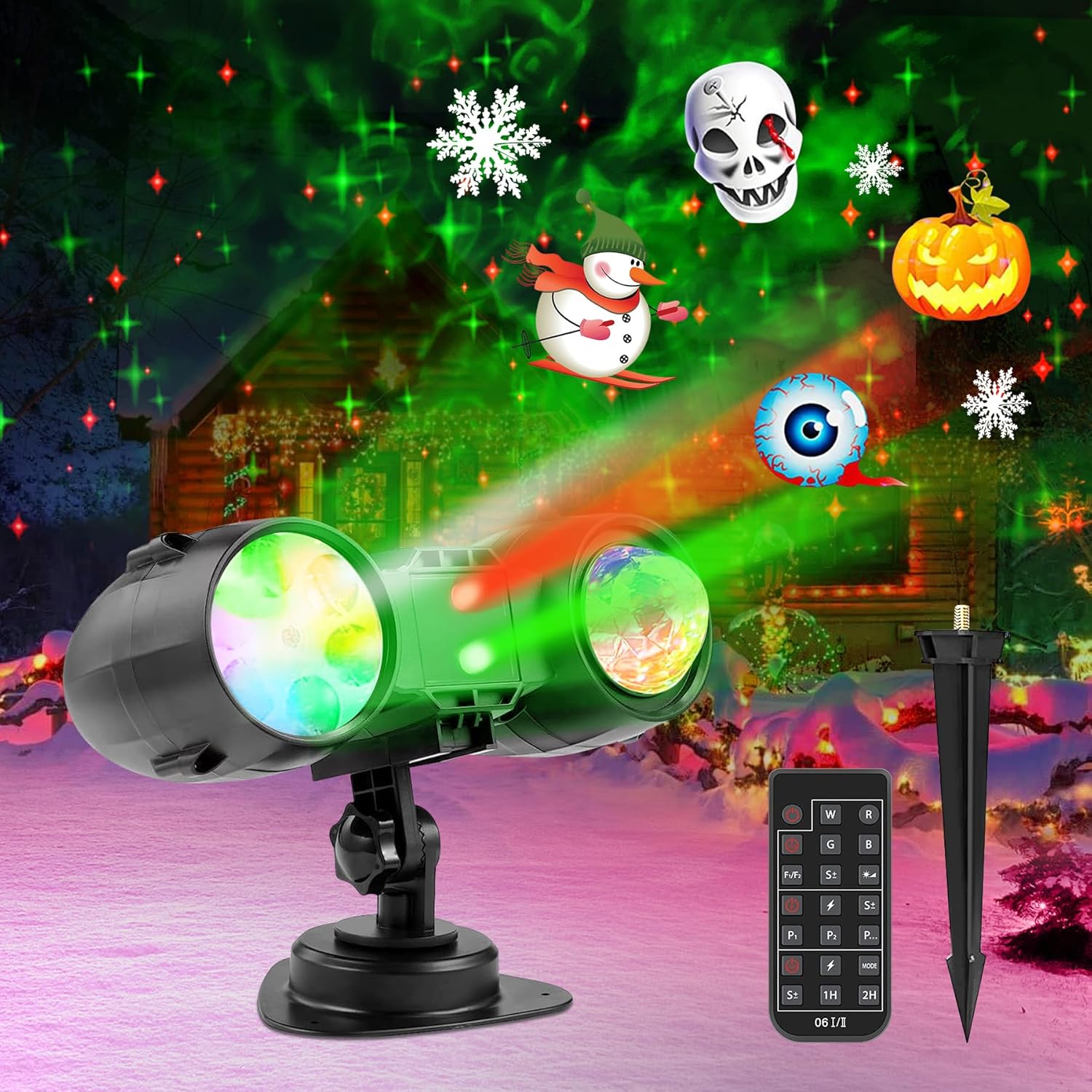 Proyector de luz de galaxia, luces de proyector de Navidad de Halloween al aire libre, proyector de estrellas para techo para adultos con control
