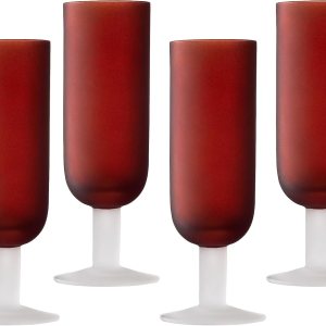 elle decor Juego de 4 copas de vidrio esmerilado para Prosecco, champán, vino blanco, 6.6 onzas, elegante cristalería de champán para boda, elle decor Juego de 4 copas de vidrio esmerilado para Prosecco, champán, vino blanco, 6.6 onzas, elegante cristalería de champán para boda,