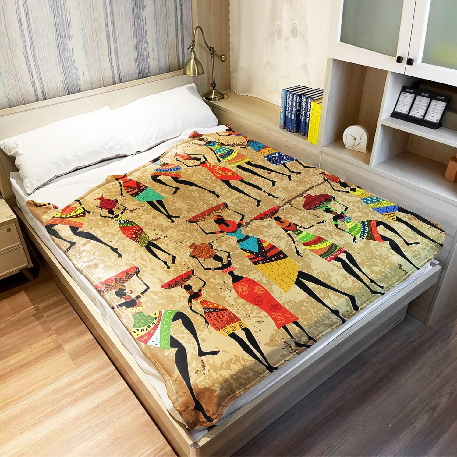 HommomH Manta de 60 x 80 pulgadas, cómoda, cálida, suave, acogedora, aire acondicionado, fácil cuidado, lavable a máquina, historia del arte