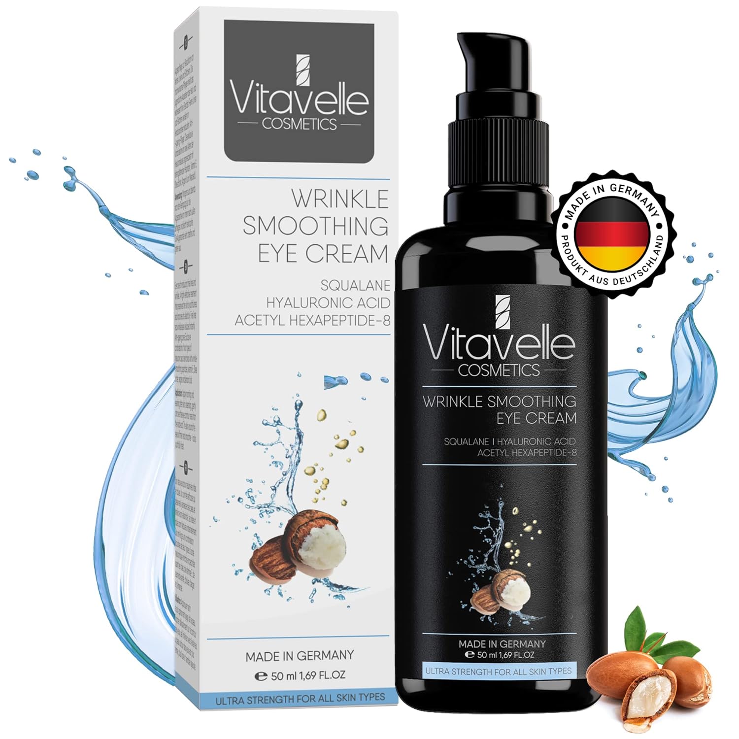 Crema de ojos para arrugas  Crema de ojos para ojeras, hinchazón y arrugas, mejor crema debajo de los ojos para arrugas y reparación de arrugas