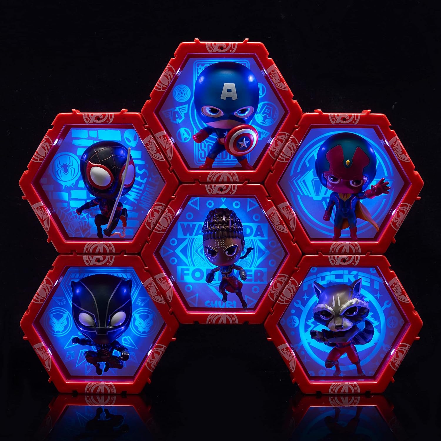 WOW! PODS colección Los Vengadores – Capitán América  Figura de superhéroe con cabeza de borla iluminada  Juguetes y regalos coleccionables