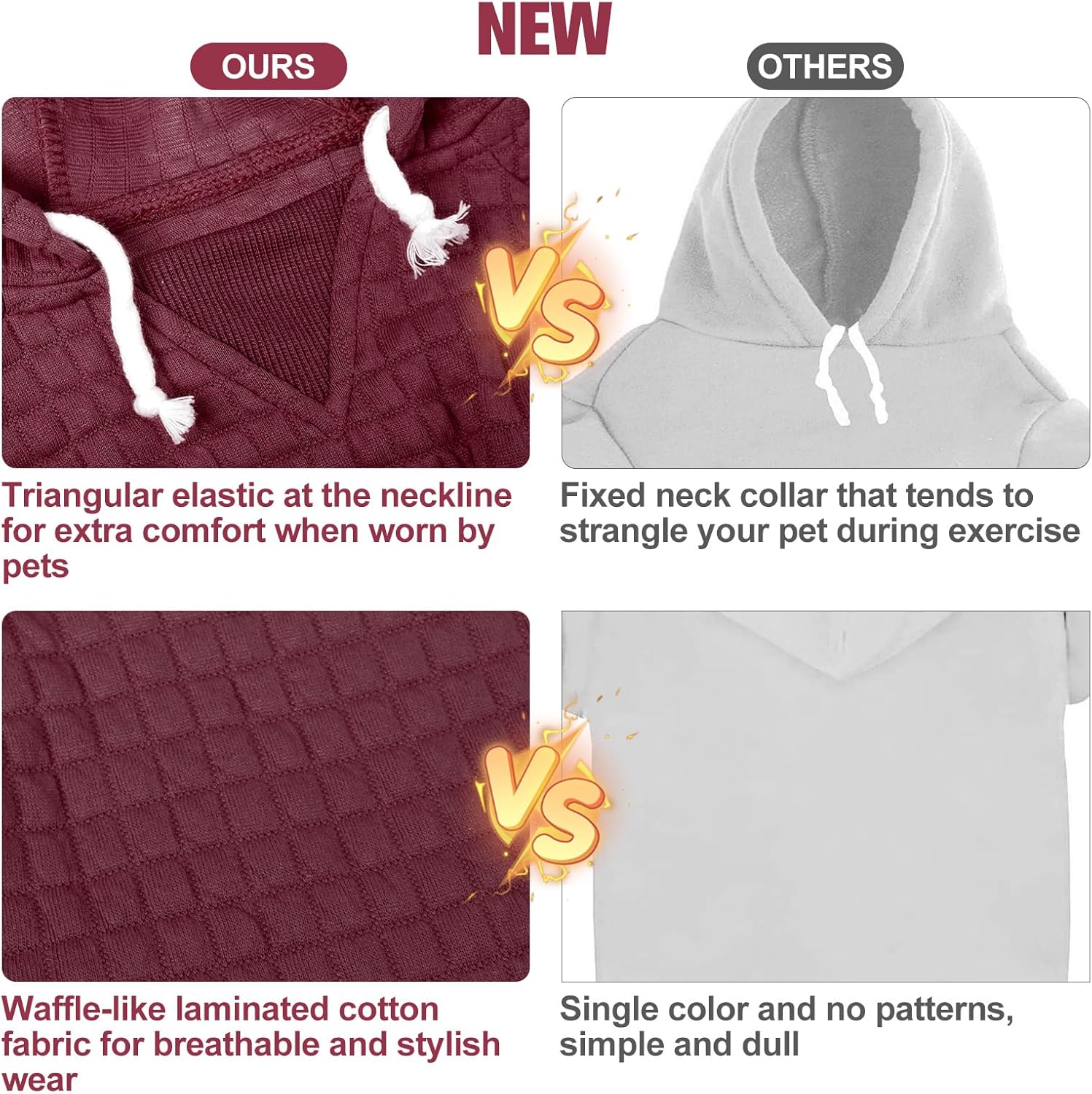 BEAUTYZOO Sudadera con capucha para perros pequeños, medianos y grandes, ropa cálida para perros de invierno y otoño, ropa cálida para cachorros,