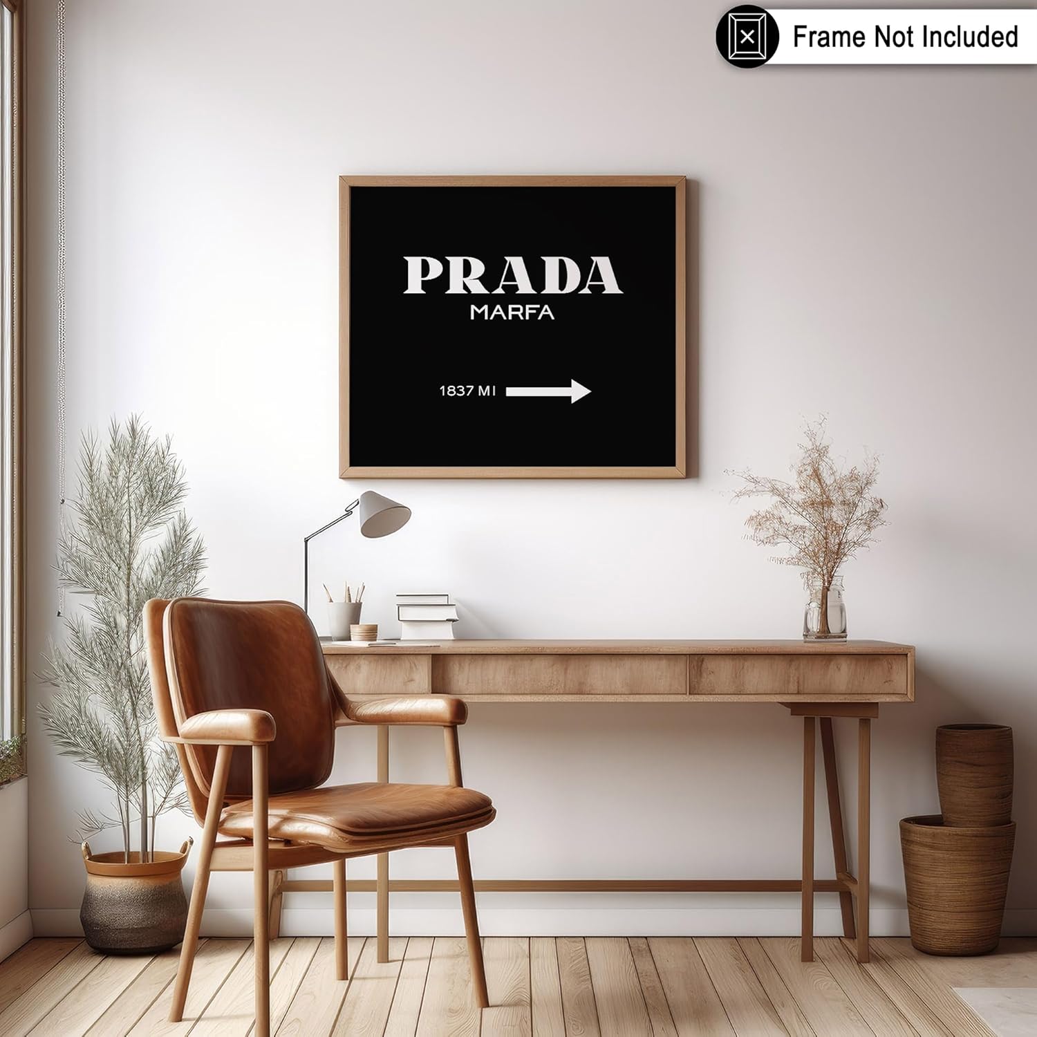 Poster Master Póster de Prada  Impresión de signo Prada  Arte de moda  Regalo glamoroso para ella, mujeres, amantes de la moda  Decoración