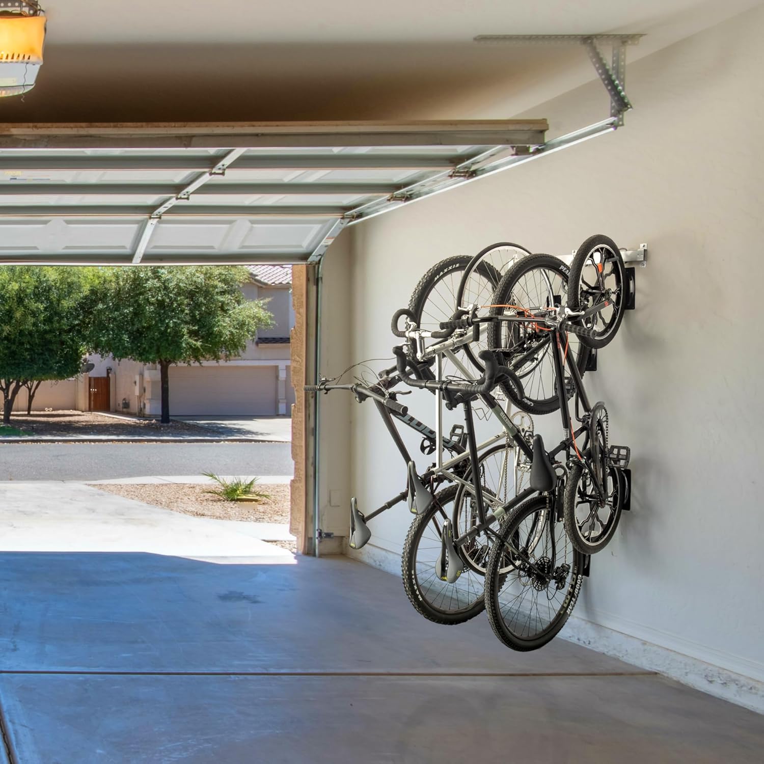 Garage Bike Rack Wall Mount Rail Rack by Delta Cycle – Bike Hangers for Garage – Bike Storage Rack for MTB, Road & Ebike – Holds up to 300 lbs –