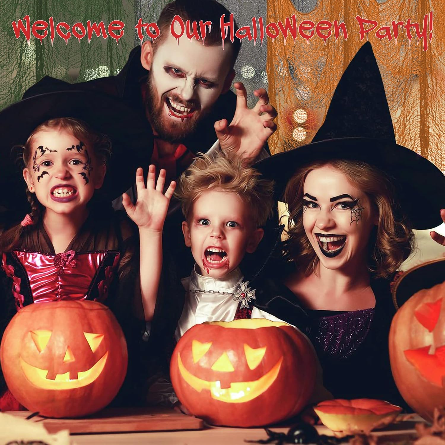 Legigo Paquete de 6 paños espeluznantes de Halloween (30 x 72 pulgadas), gasa espeluznante para fiesta de Halloween, suministros de fiesta de