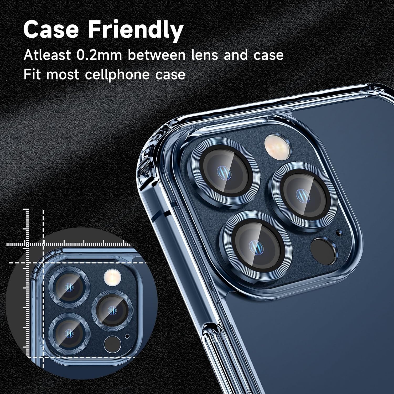 Protector de lente de cámara para iPhone 15 Pro MaxiPhone 15 Pro, vidrio templado 9H anti rayones Ultra HD, cubierta protectora de pantalla de